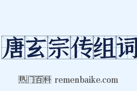 唐玄宗传组词是什么意思的图片